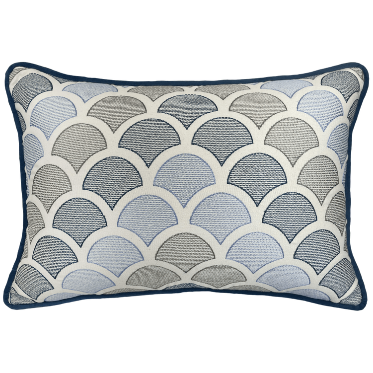 Almofada Sarja Cru Botanico Azul 35X52cm - Decortextil Almofada Sarja Cru Botanico Azul 35X52cm - Decortextil